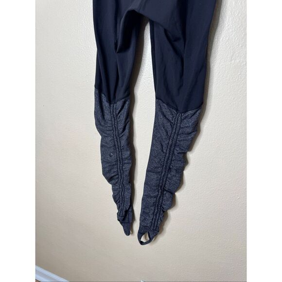 Lululemon Leggings Womens 4 Black Gray Wunder Under Stirrup Athleisure Yoga - Picture 7 of 8